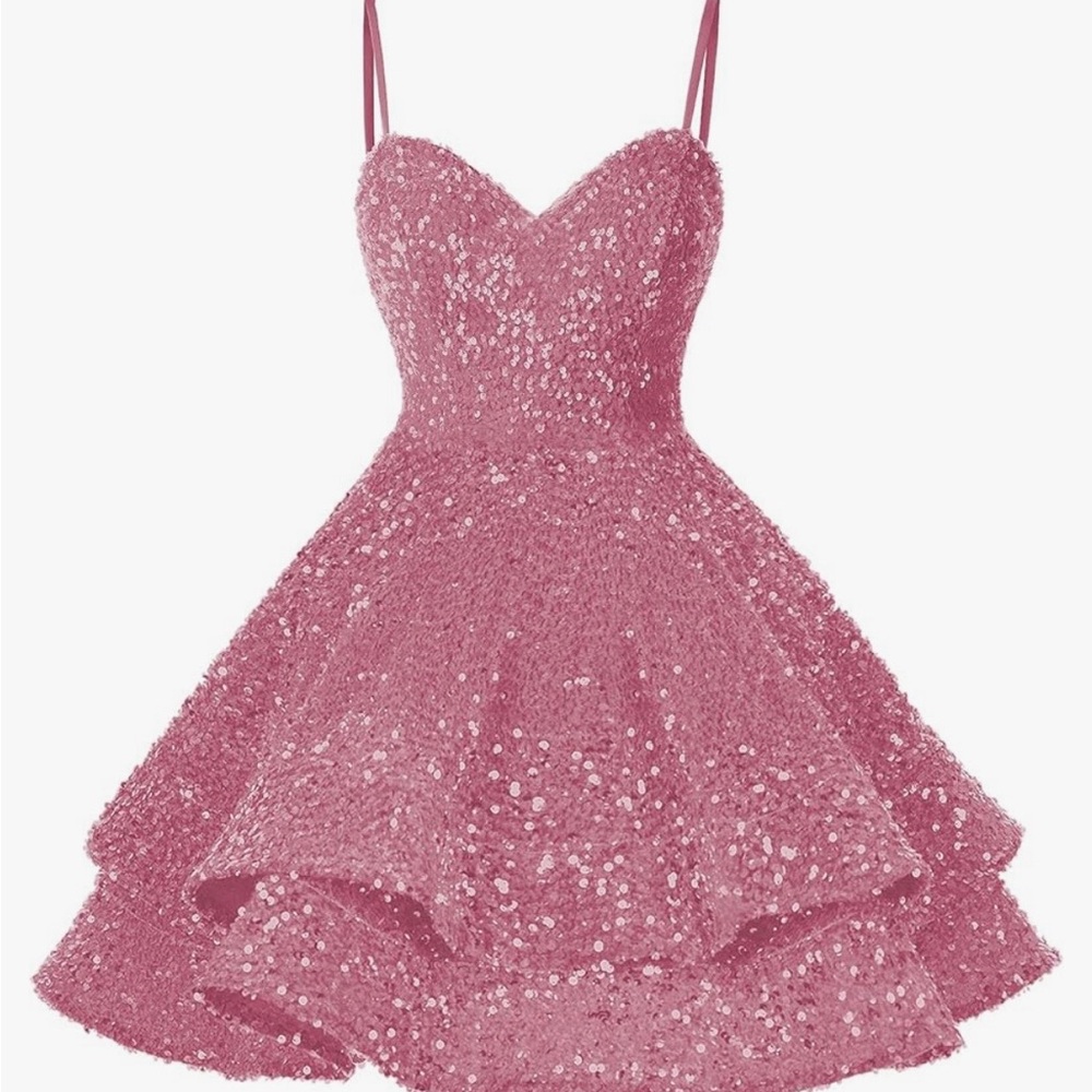 Rose pink Sequin Dress - Picture 2 of 9